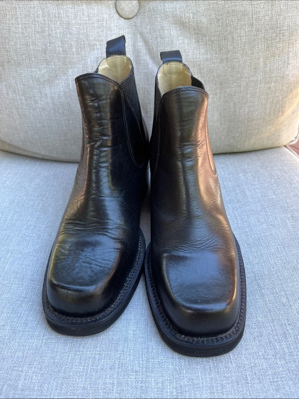 ZODIAC Women’s Black Leather Chelsea Boots Made in Brazil, Size 8